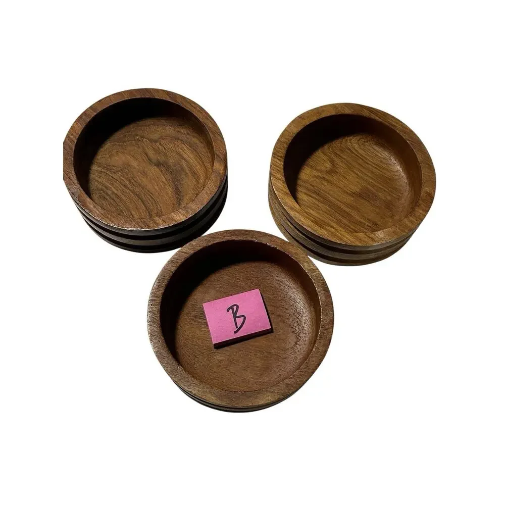 Vintage Genuine Teak Salad Bowls 